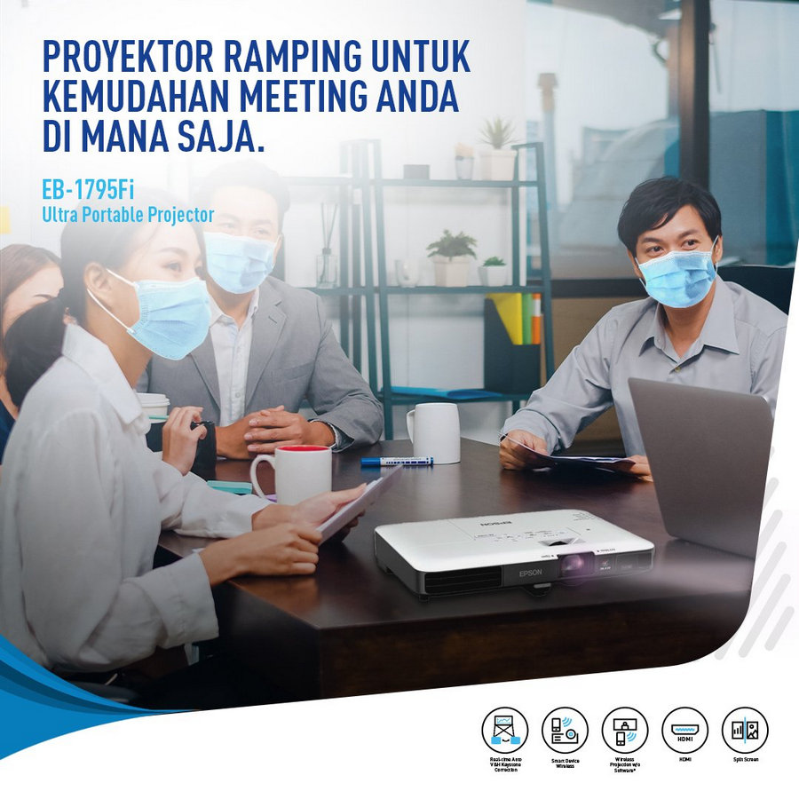 Proyektor EPSON EB-1795F Wireless Full HD 3LCD - samping